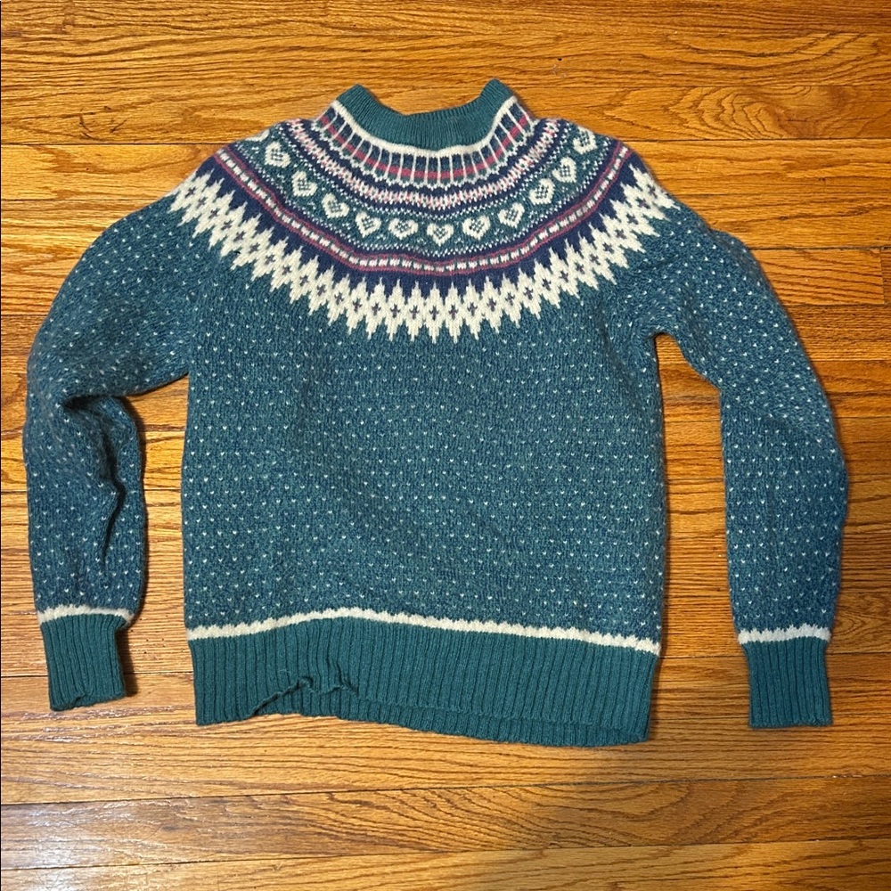Super cute vintage fairaisle style wool sweater